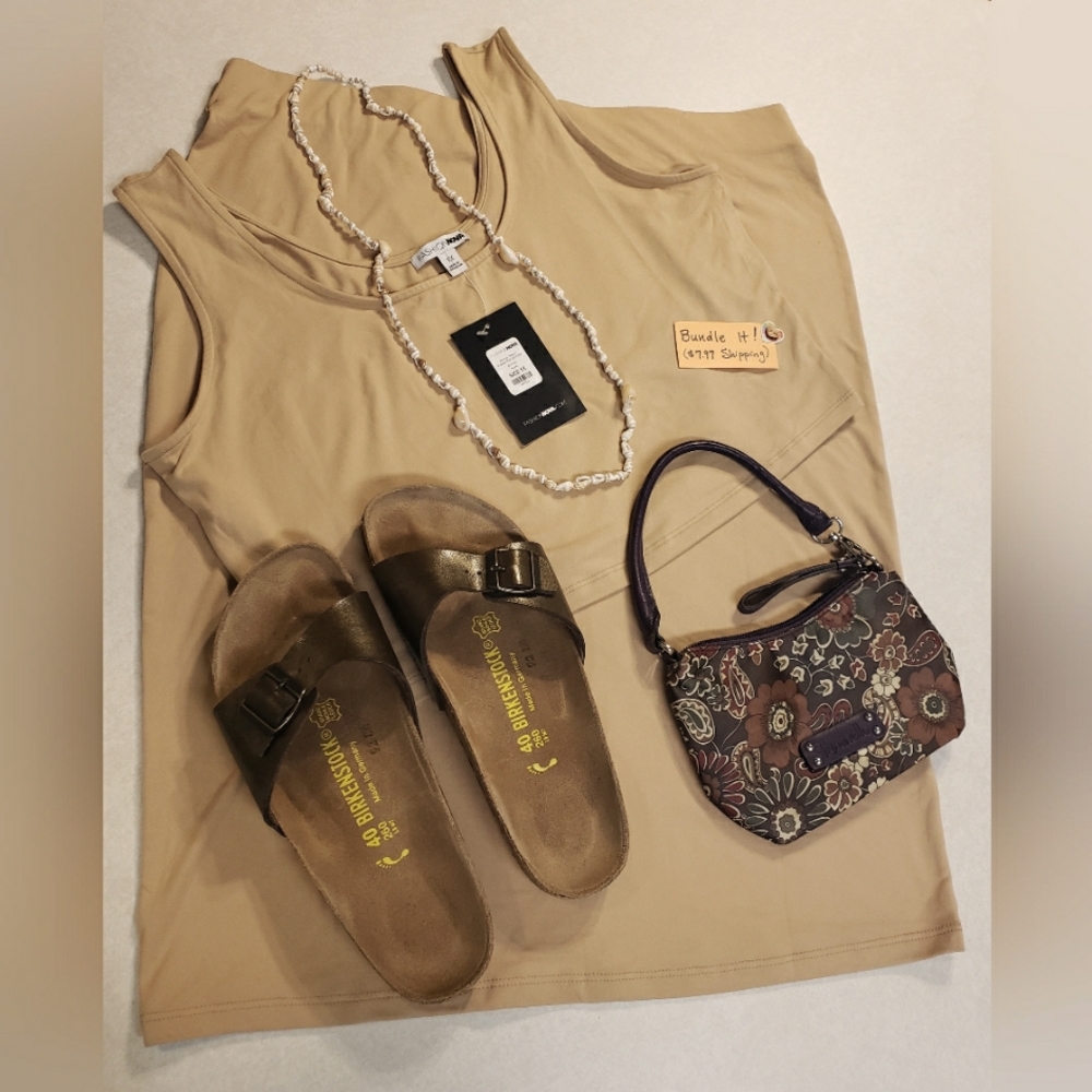 BUNDLE SUGGESTION:  1X Fashion Nova, Birkenstock's (40/9-1/2 US), Tignanello Bag